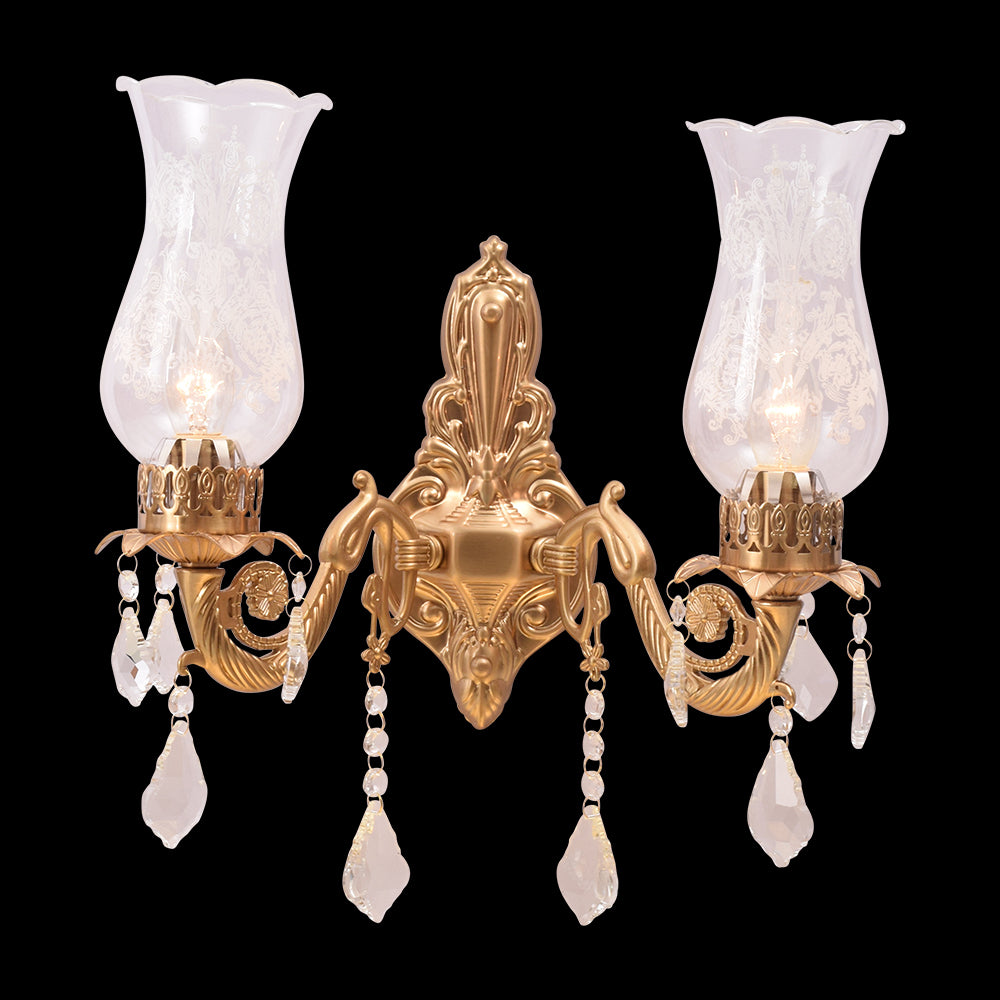 Crystal Blossom Wall Light - 2 Light