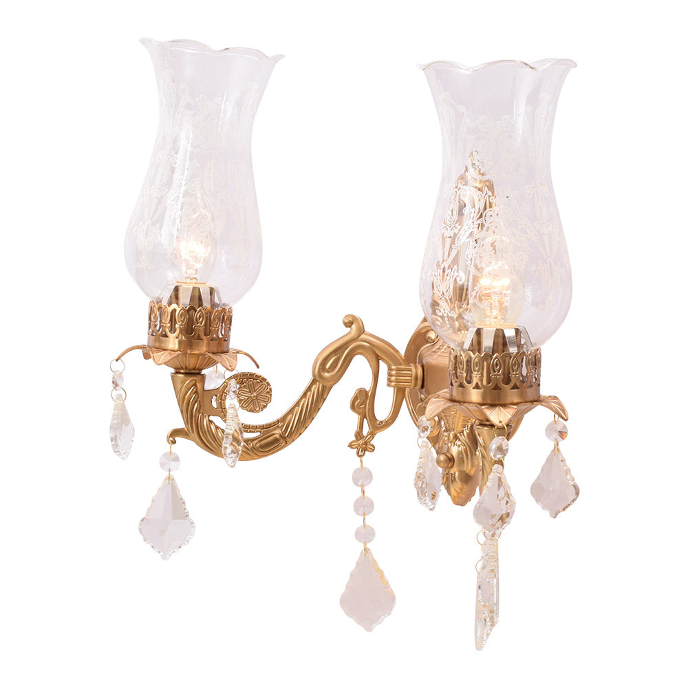Crystal Blossom Wall Light - 2 Light