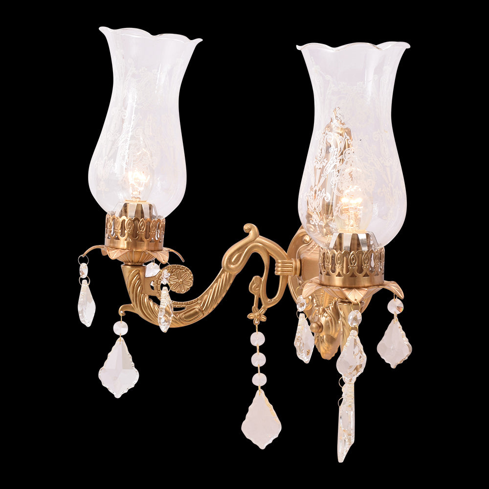 Crystal Blossom Wall Light - 2 Light
