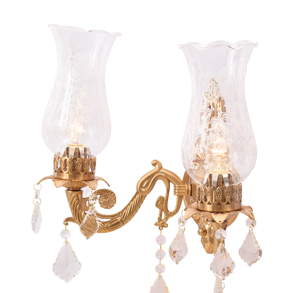 Crystal Blossom Wall Light - 2 Light