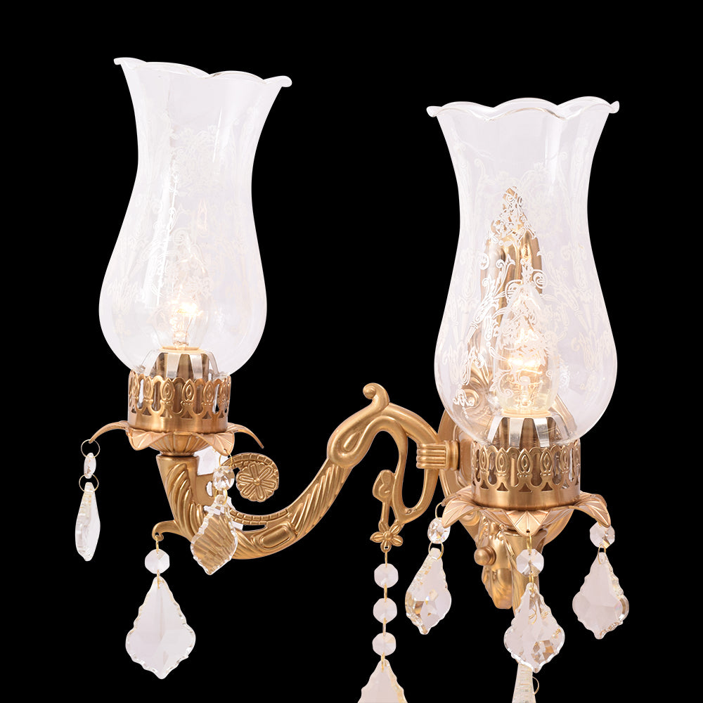 Crystal Blossom Wall Light - 2 Light