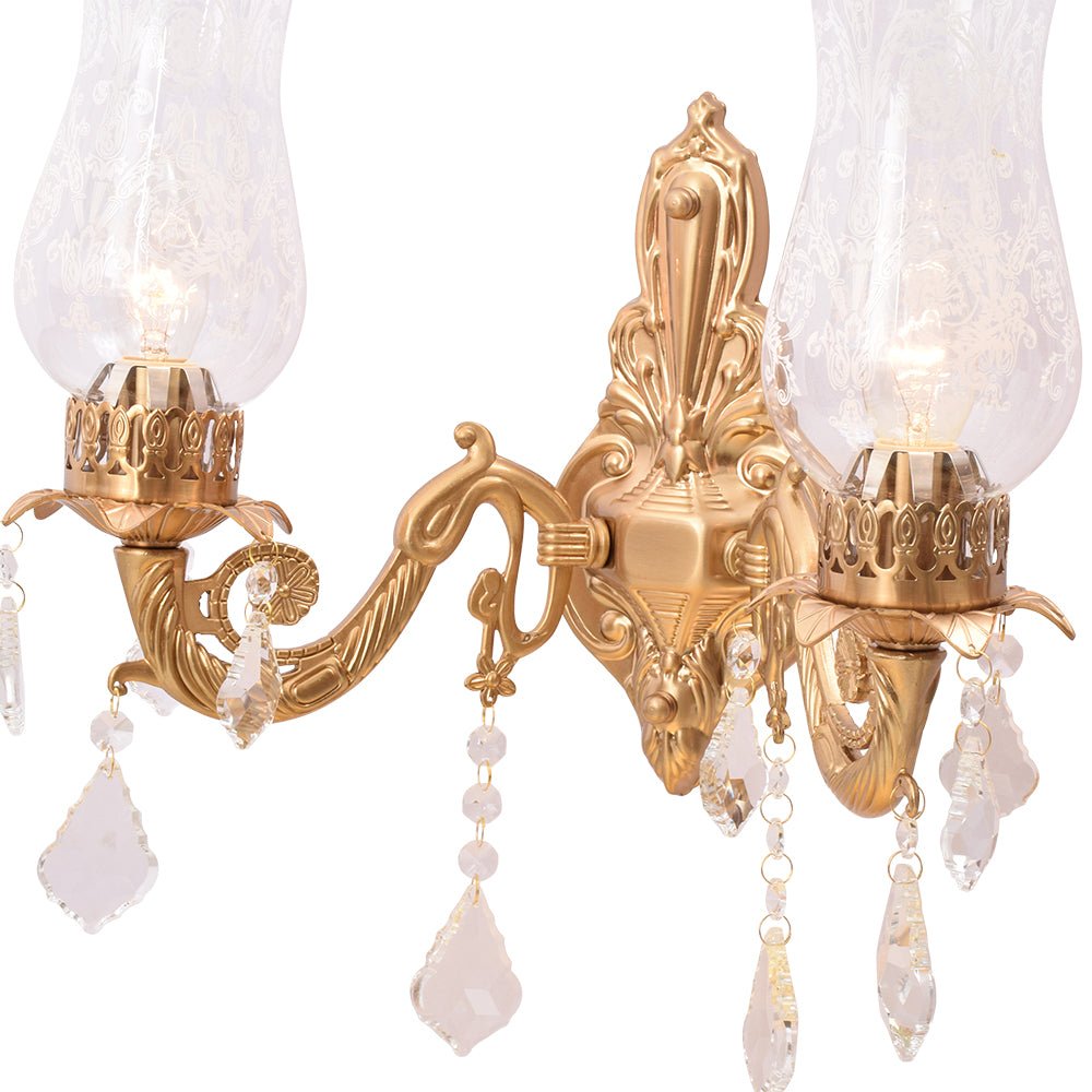Crystal Blossom Wall Light - 2 Light