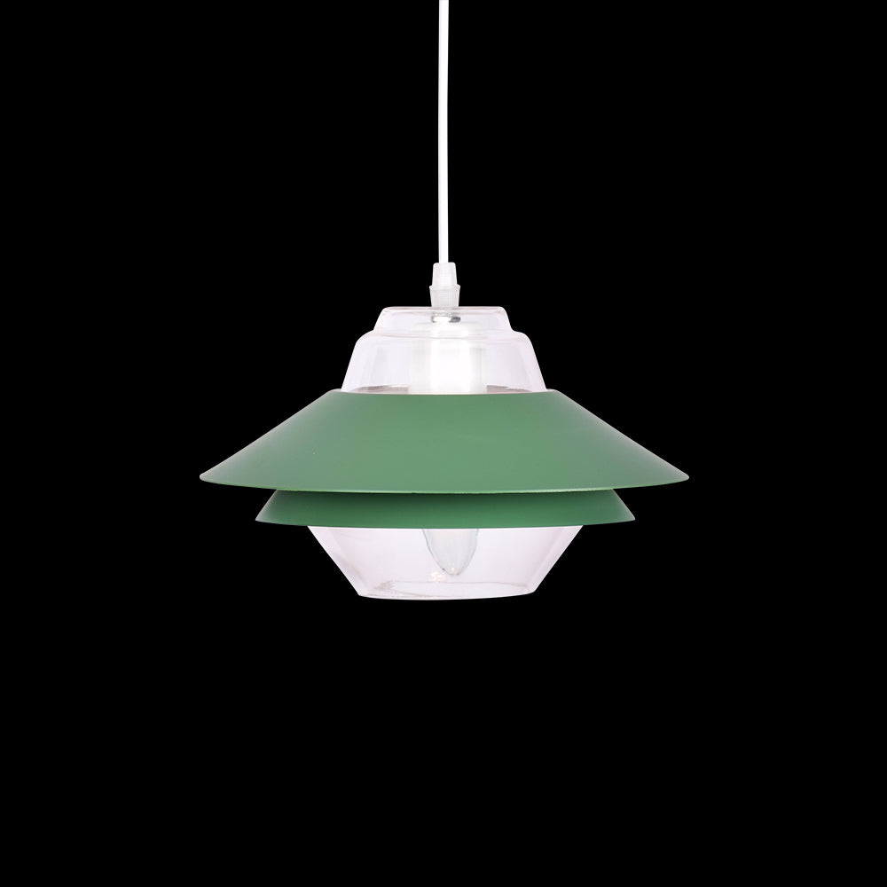 Pendant Light with Moss Green Lamp Shade