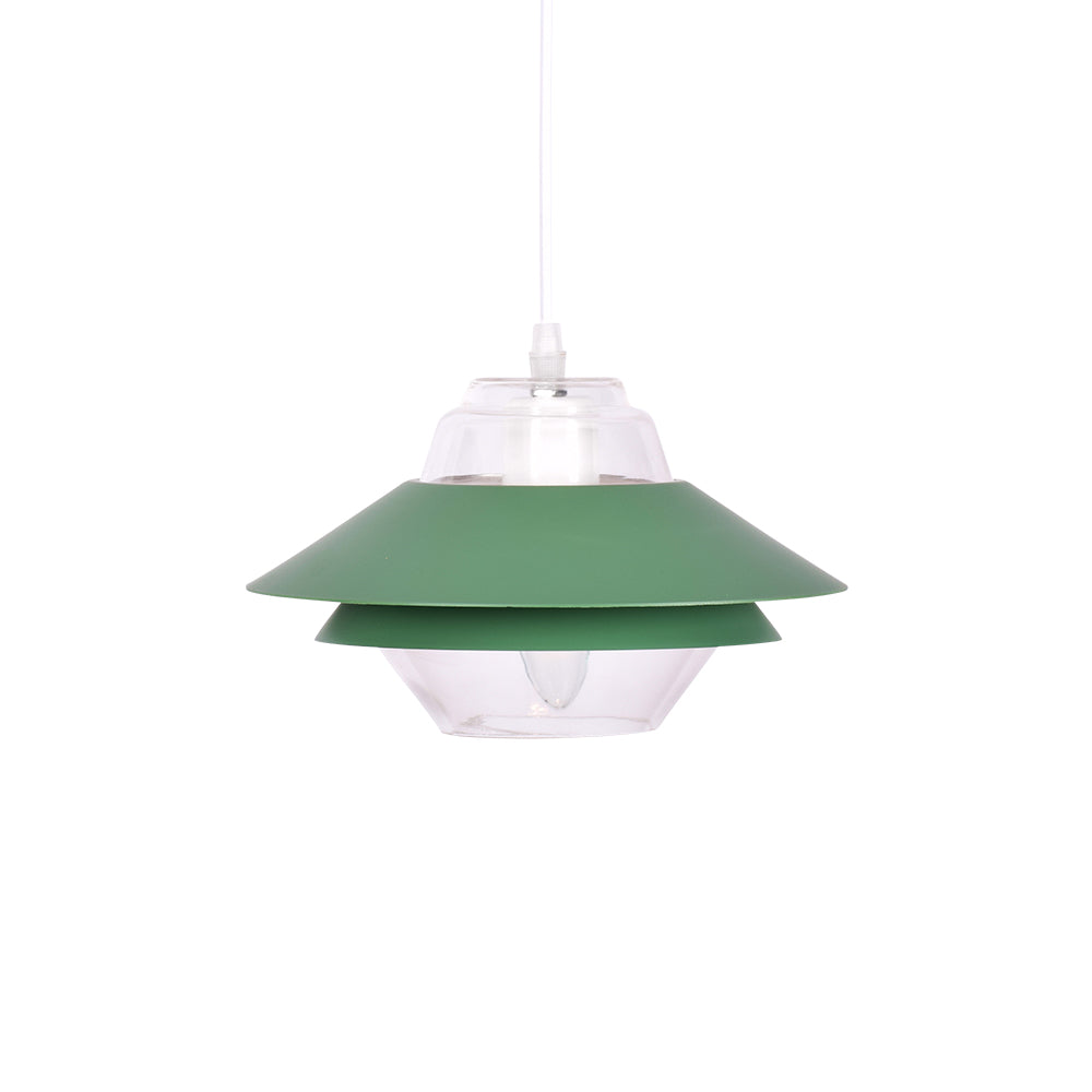Pendant Light with Moss Green Lamp Shade