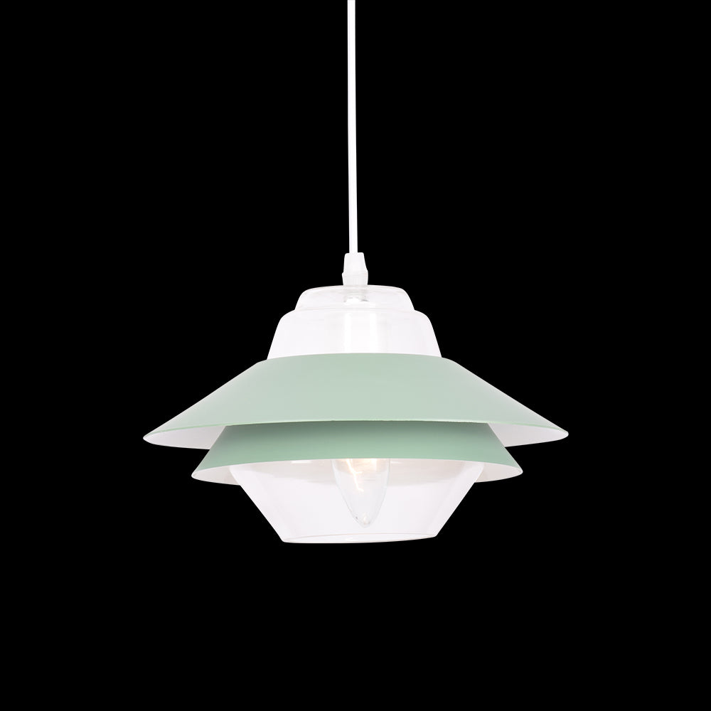 Pendant Light with Moss Green Lamp Shade