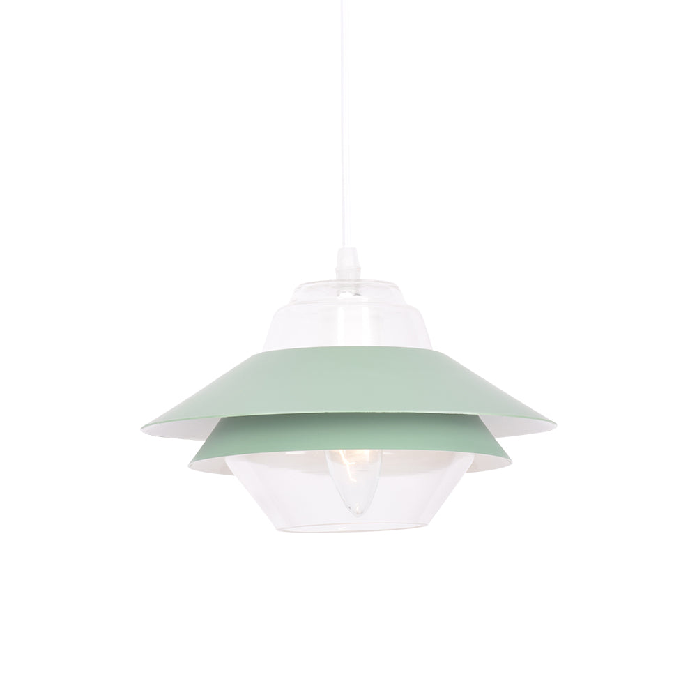 Pendant Light with Moss Green Lamp Shade