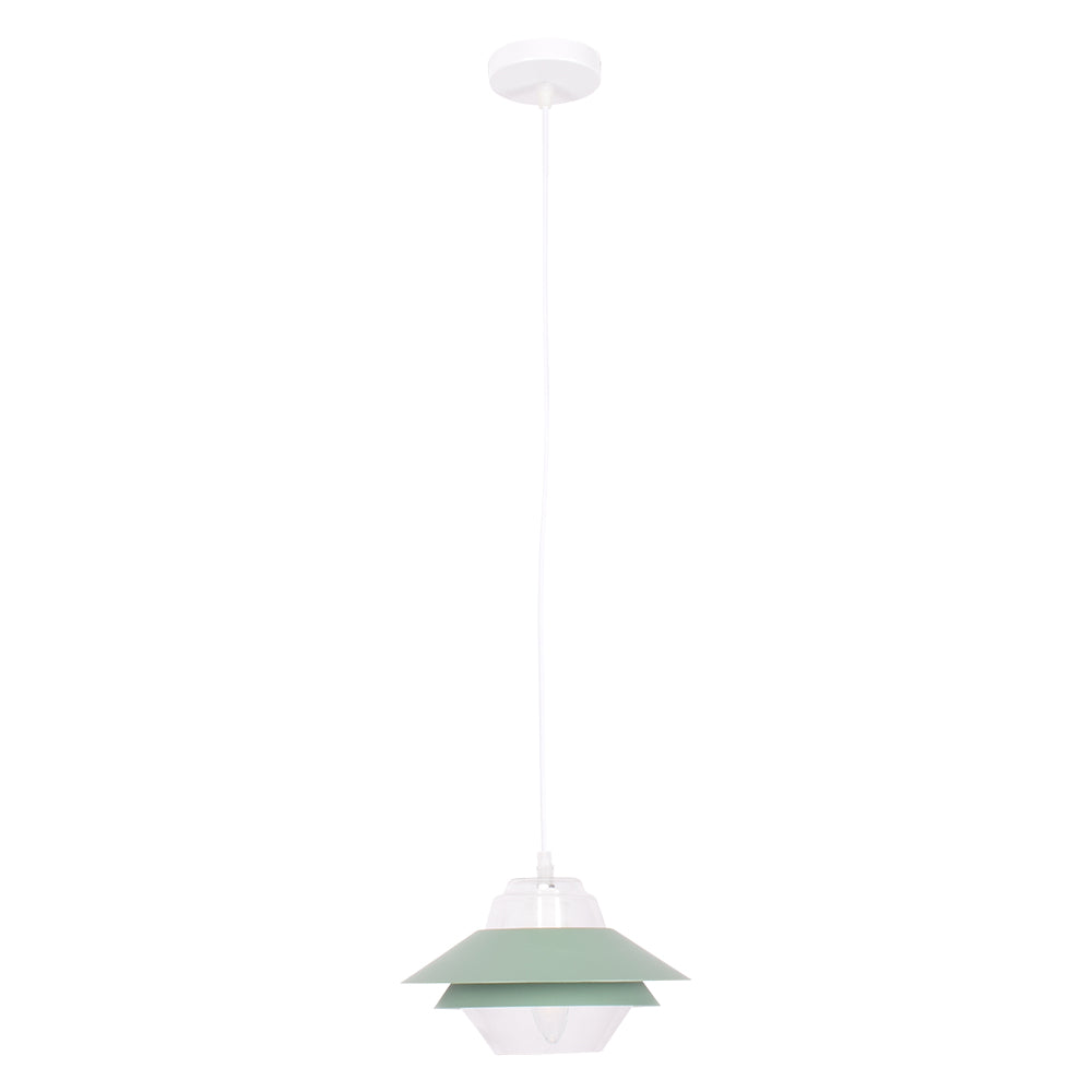 Pendant Light with Moss Green Lamp Shade