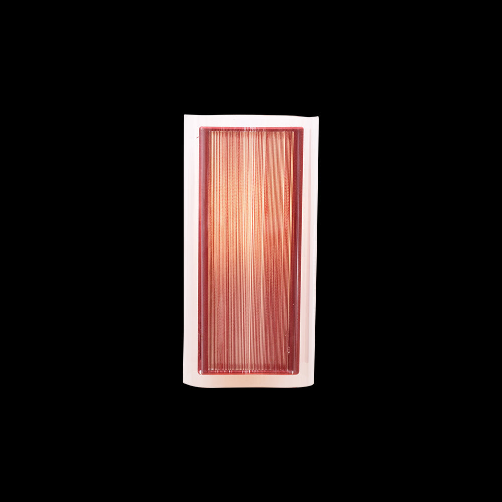 Red Shade Wall LIght (Square Glass)
