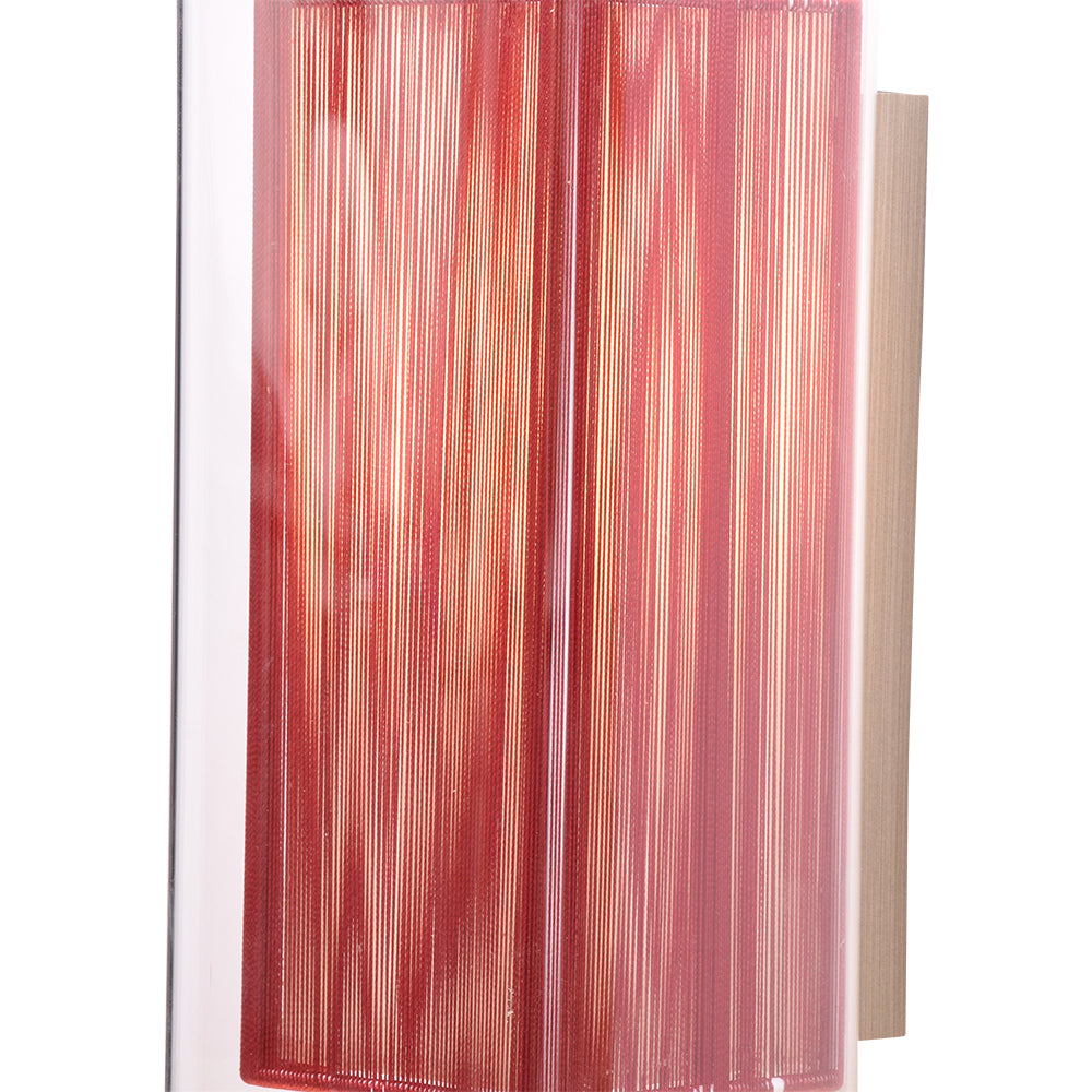 Red Shade Wall LIght (Square Glass)