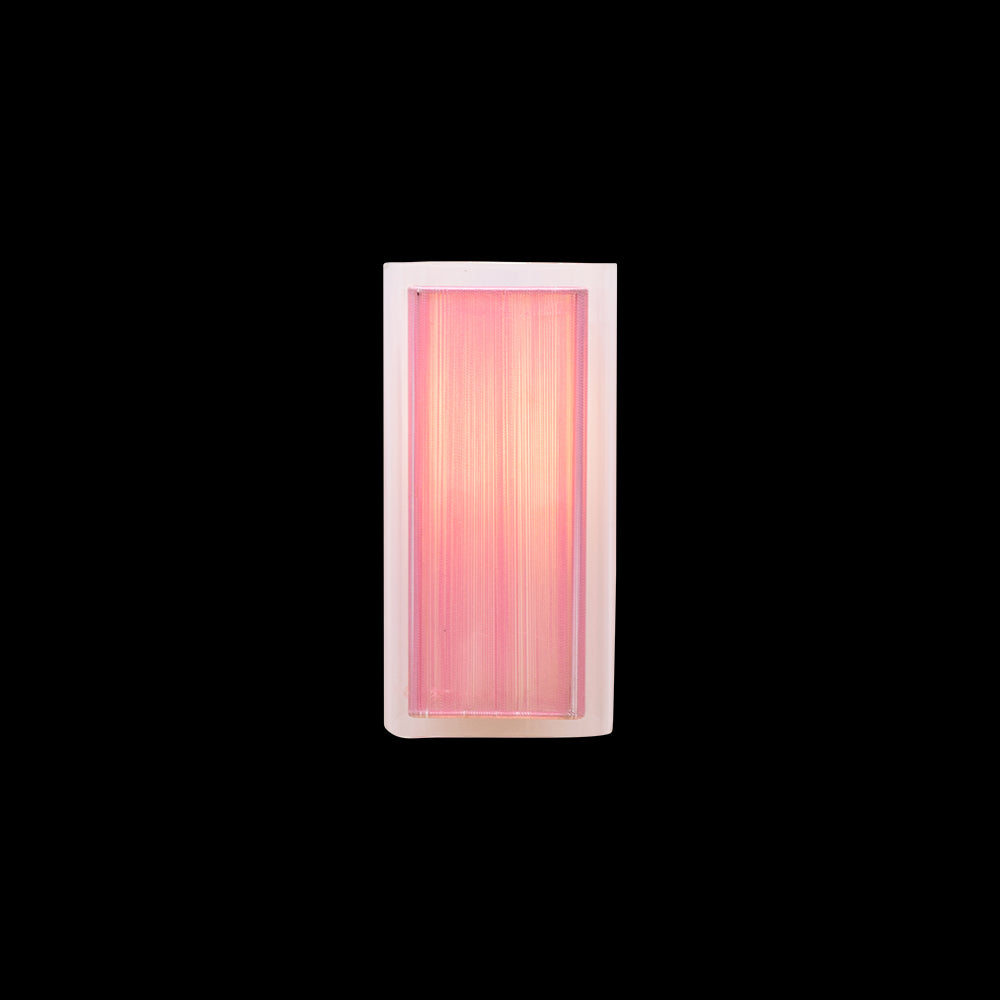 Pink Shade Wall Light (Square Glass)