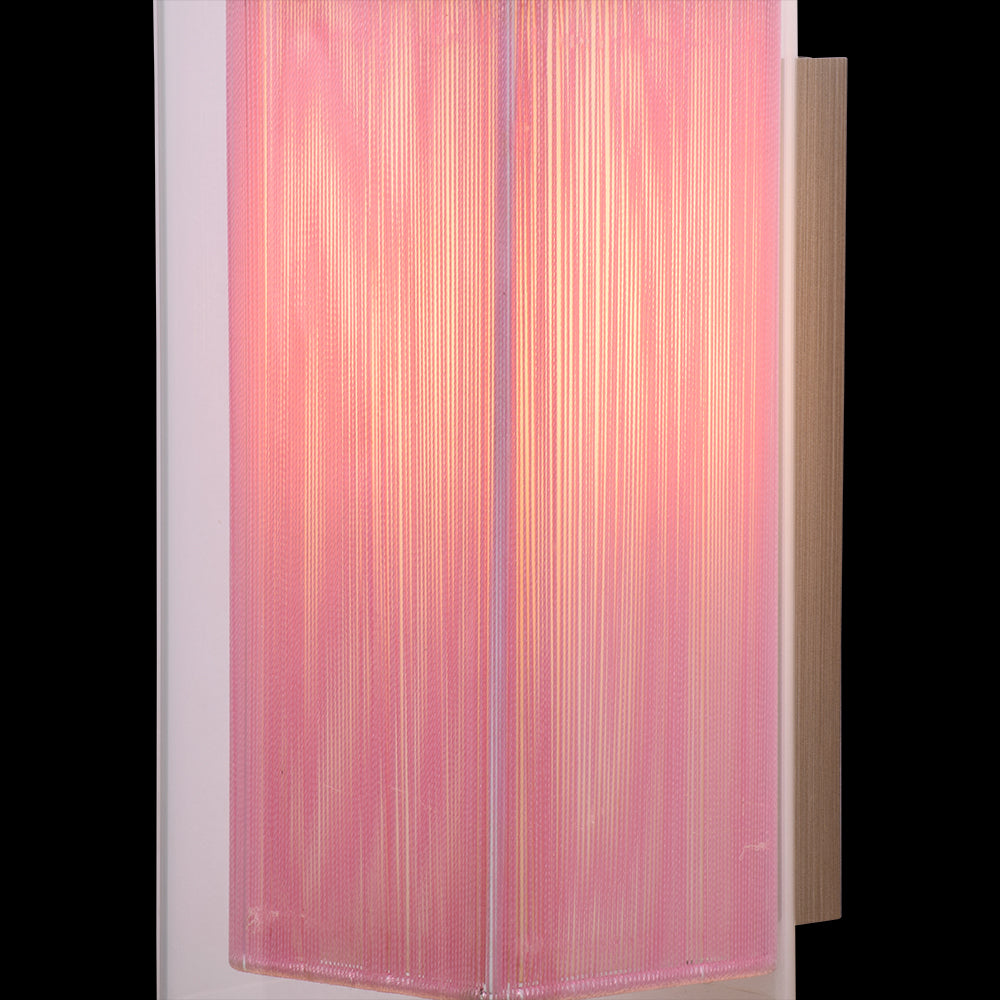 Pink Shade Wall Light (Square Glass)