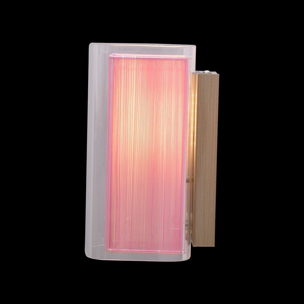 Pink Shade Wall Light (Square Glass)