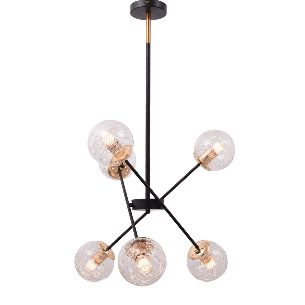 Modern Mobile Globe Chandelier - 6 Light