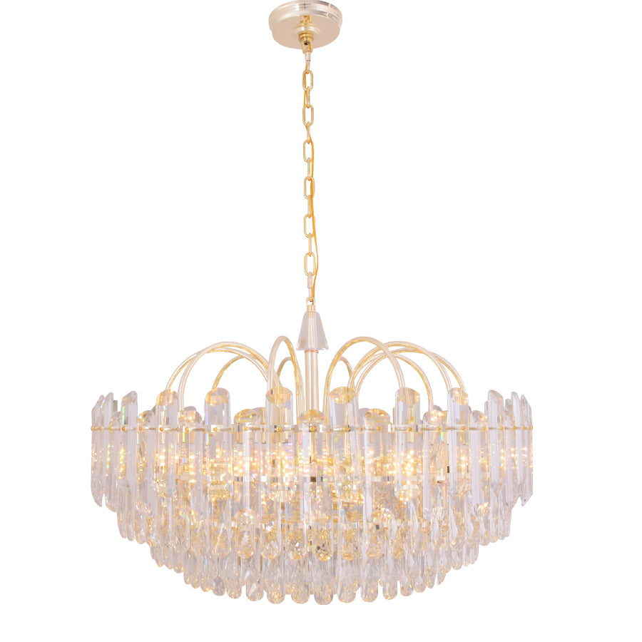 Modern Glam Round Crystal Chandelier, 780mm