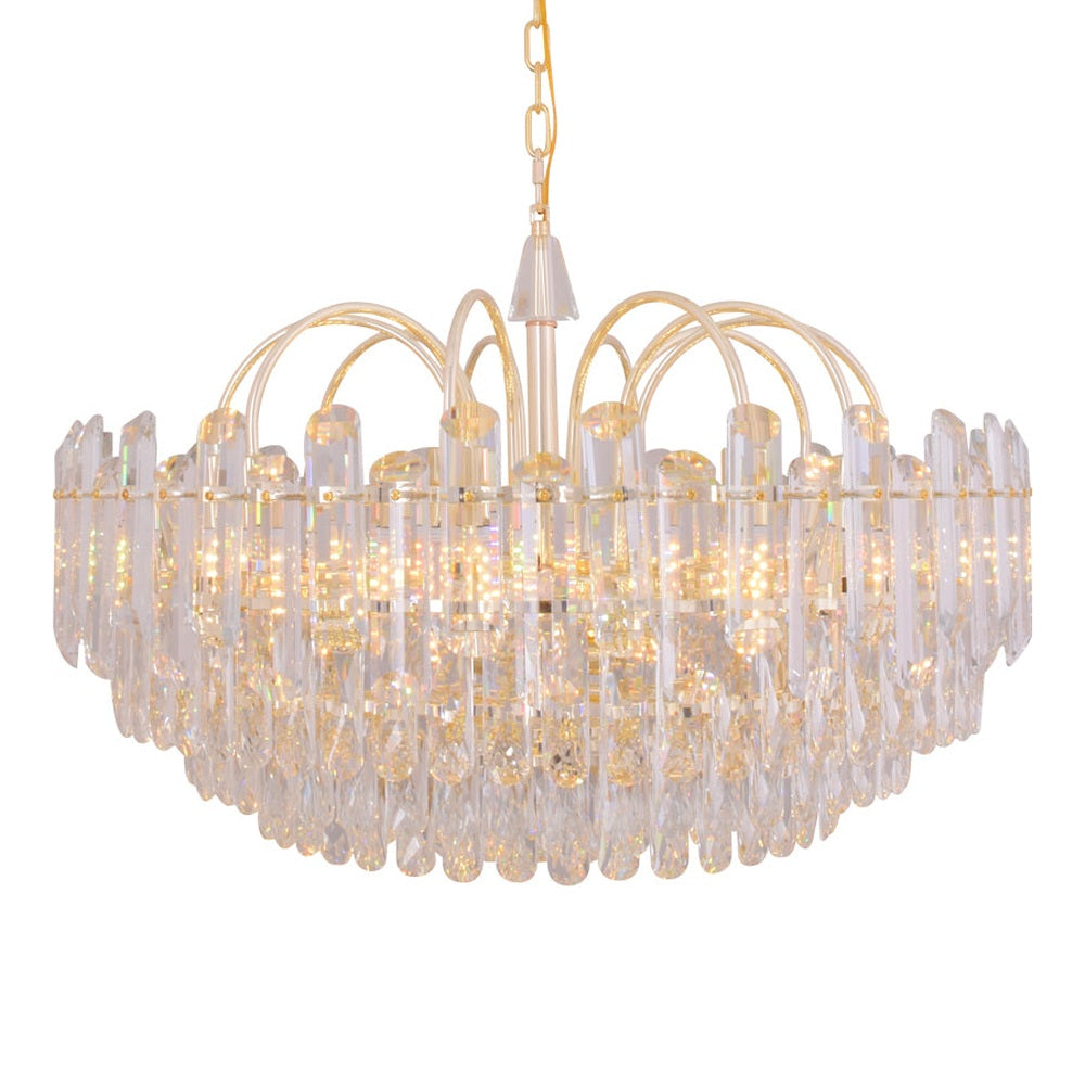 Modern Glam Round Crystal Chandelier, 780mm