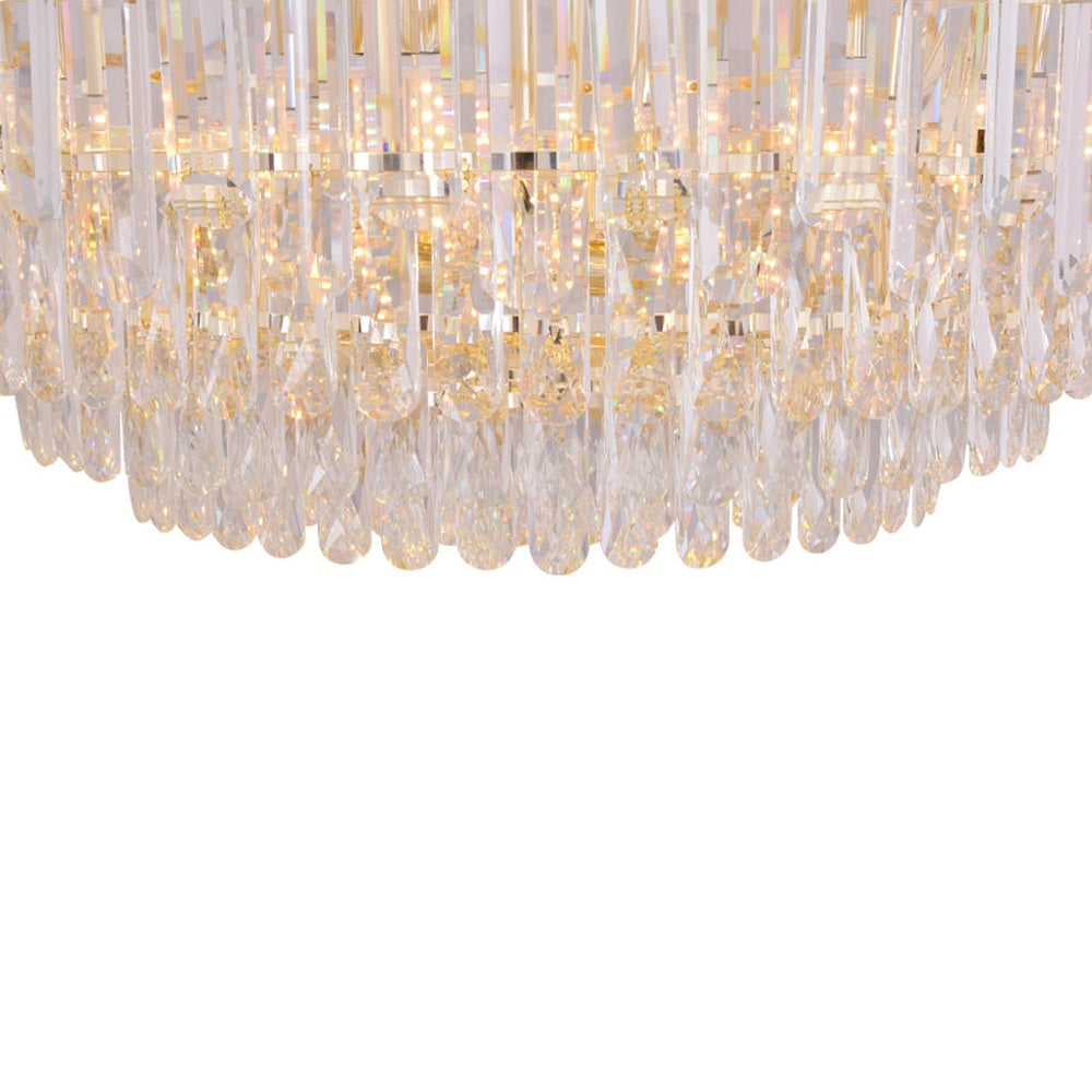 Modern Glam Round Crystal Chandelier, 780mm