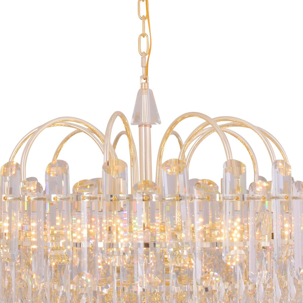 Modern Glam Round Crystal Chandelier, 780mm