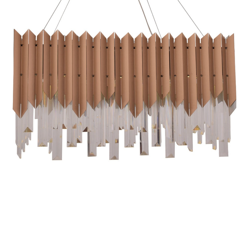 Rose Gold Plated LED Pendant Light (Square)