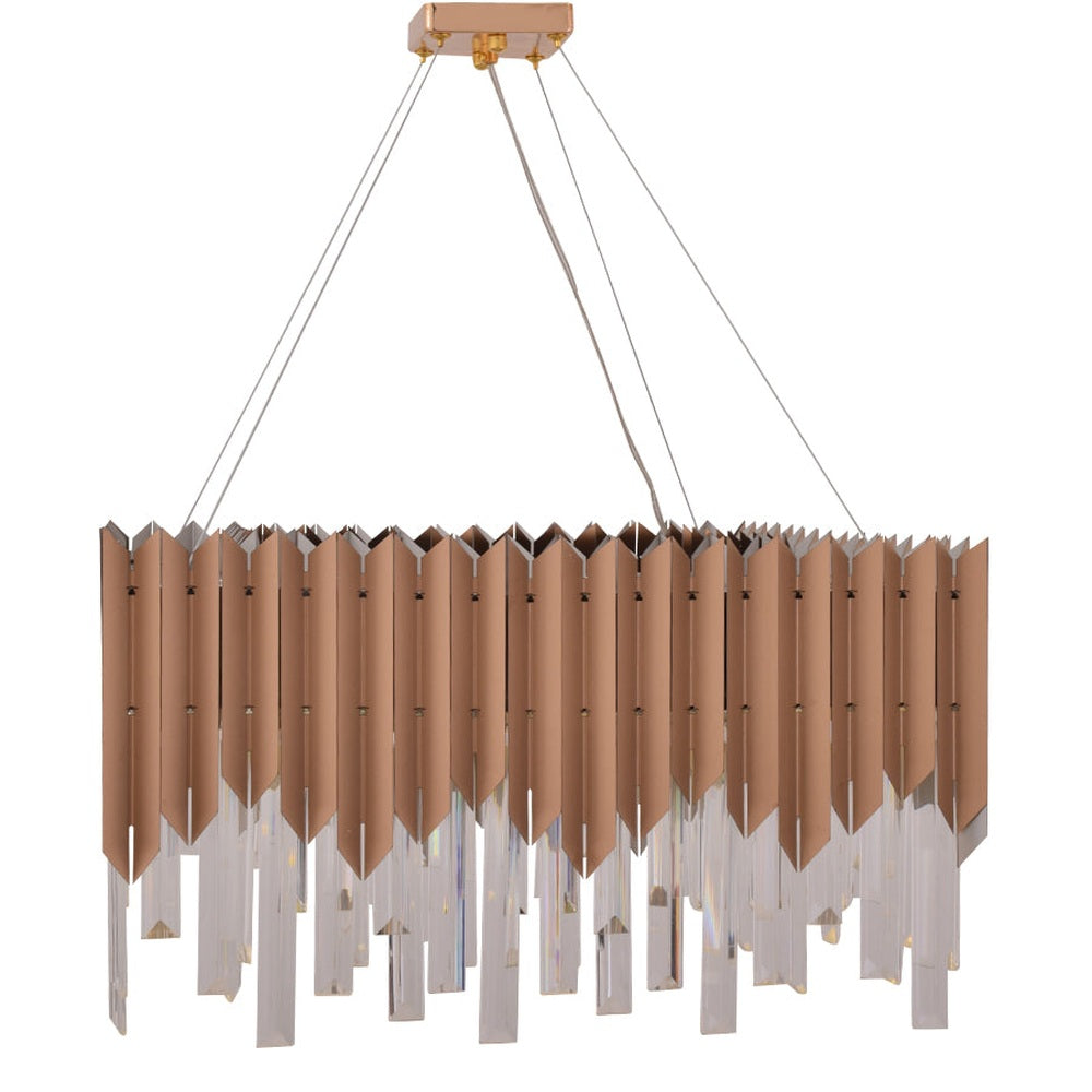 Rose Gold Plated LED Pendant Light (Square)