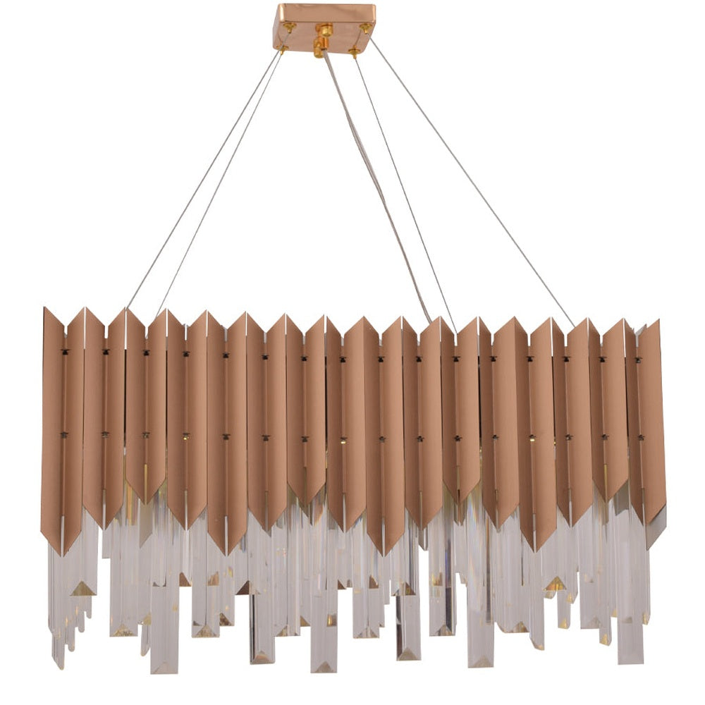 Rose Gold Plated LED Pendant Light (Square)