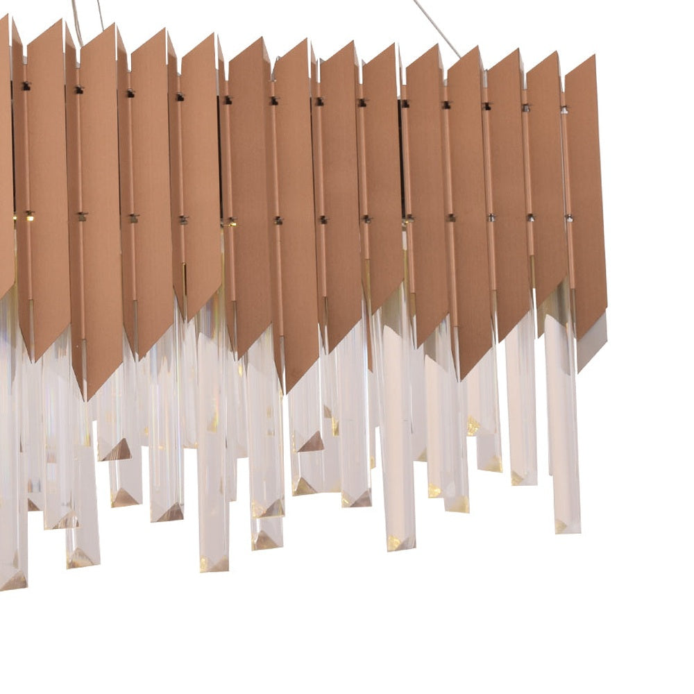 Rose Gold Plated LED Pendant Light (Square)