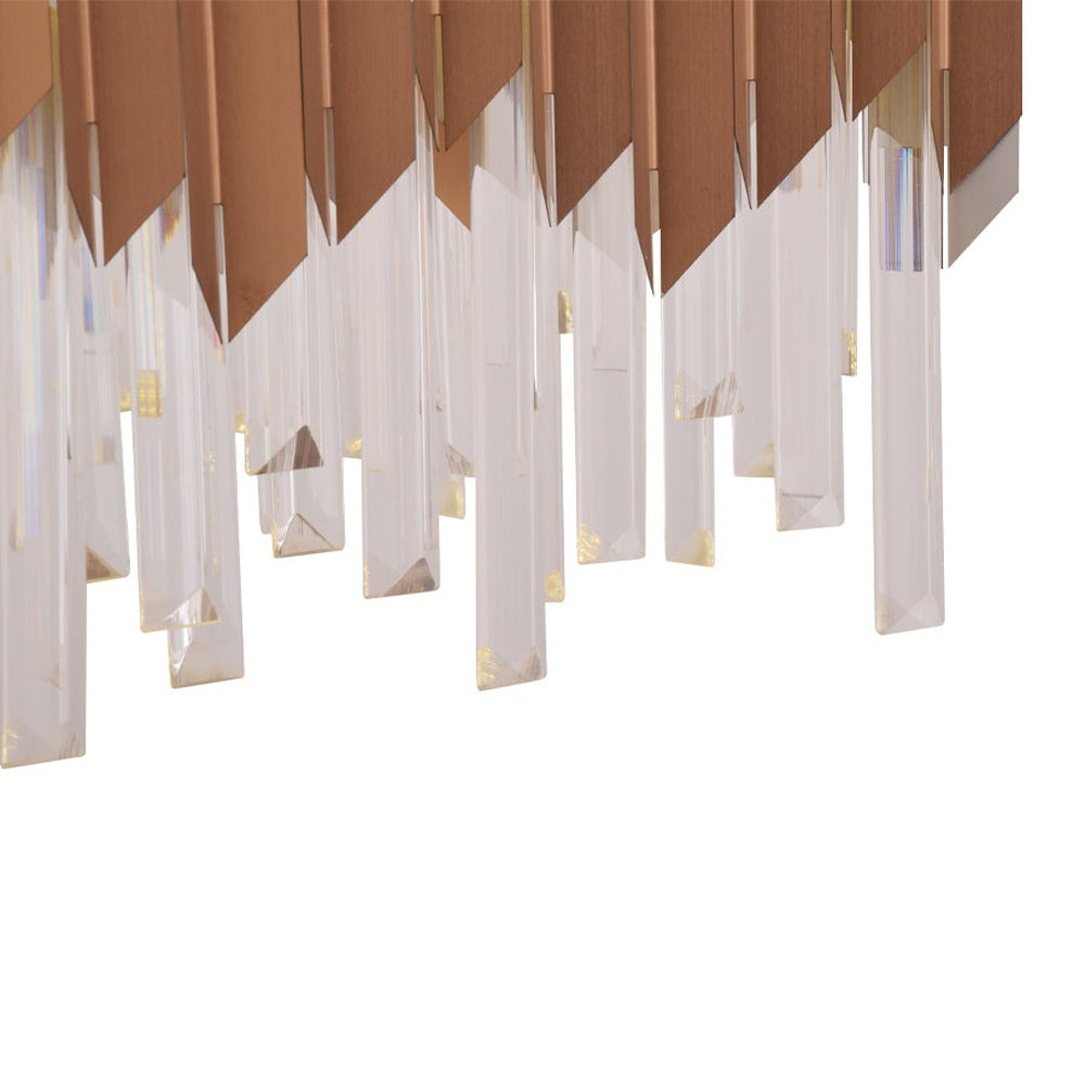 Rose Gold Plated LED Pendant Light (Square)