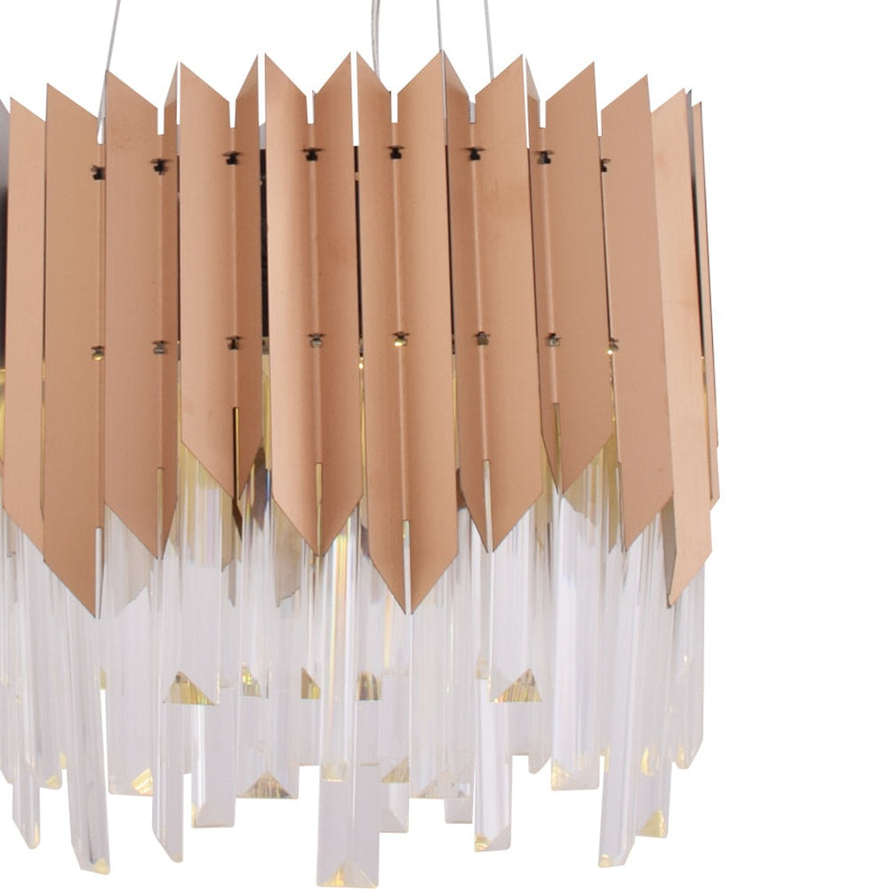 Rose Gold Plated LED Pendant Light (Round Small)