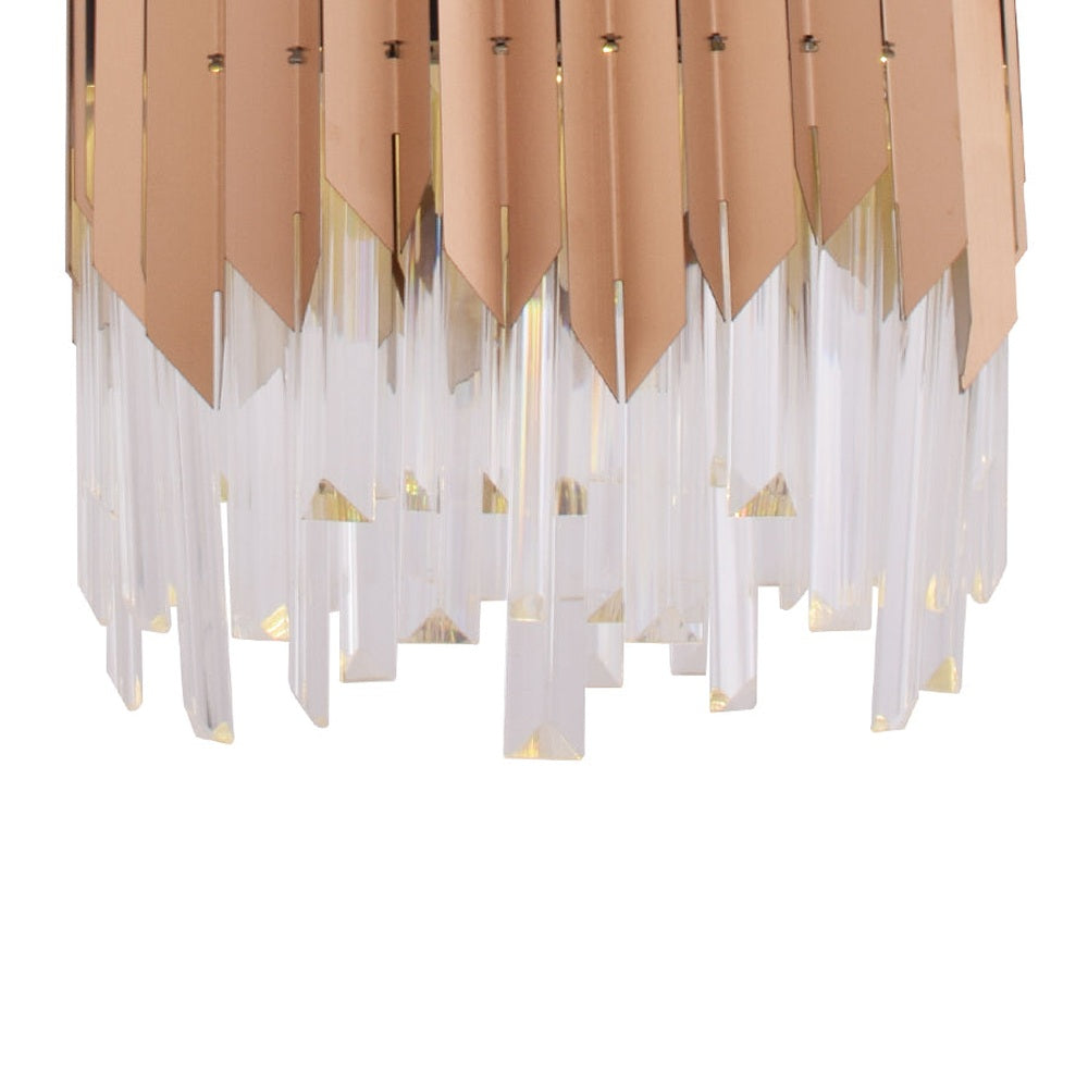 Rose Gold Plated LED Pendant Light (Round Small)