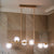 Parker Chandelier 6 Glass, Matt Gold