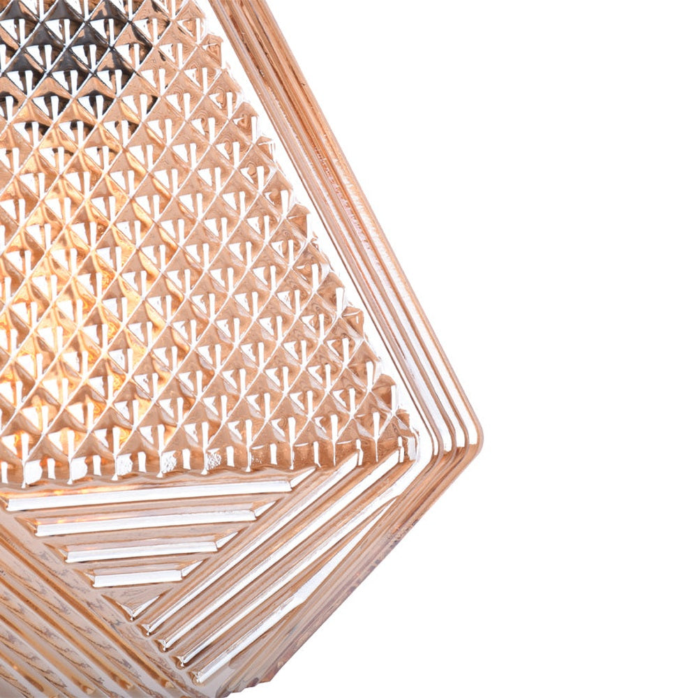 Amber Honeycomb Pendant Light