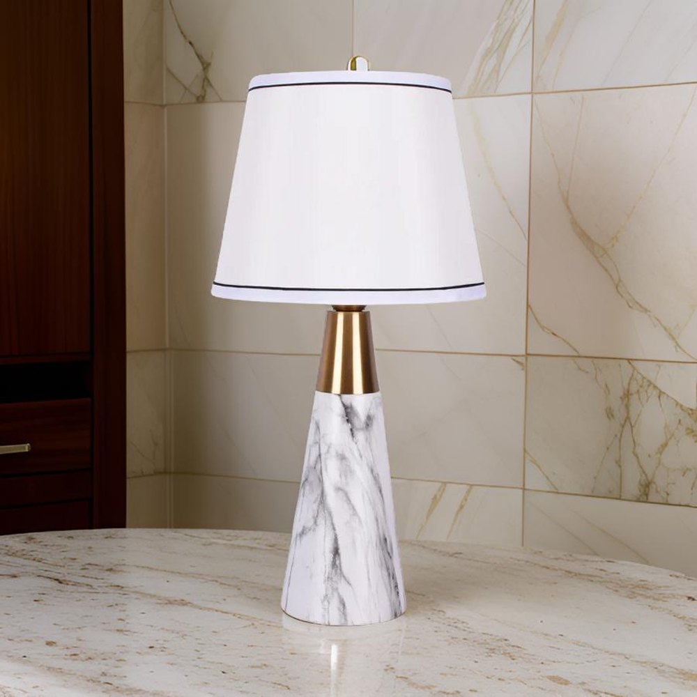 Erika Cone Table Lamp, White