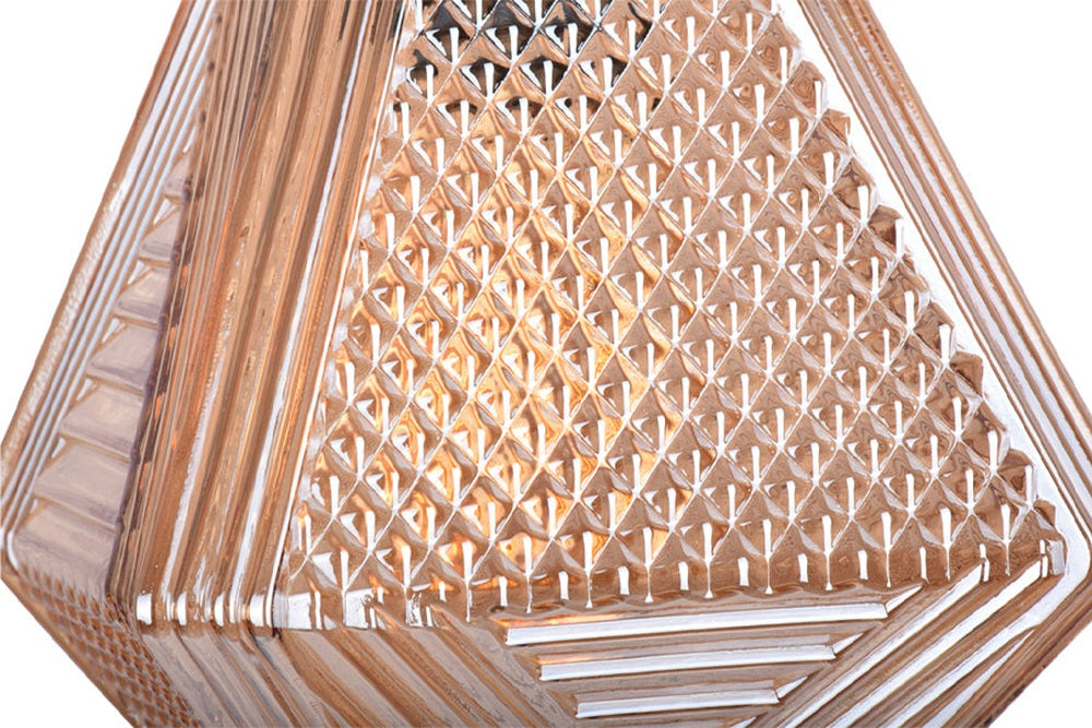 Amber Honeycomb Pendant Light