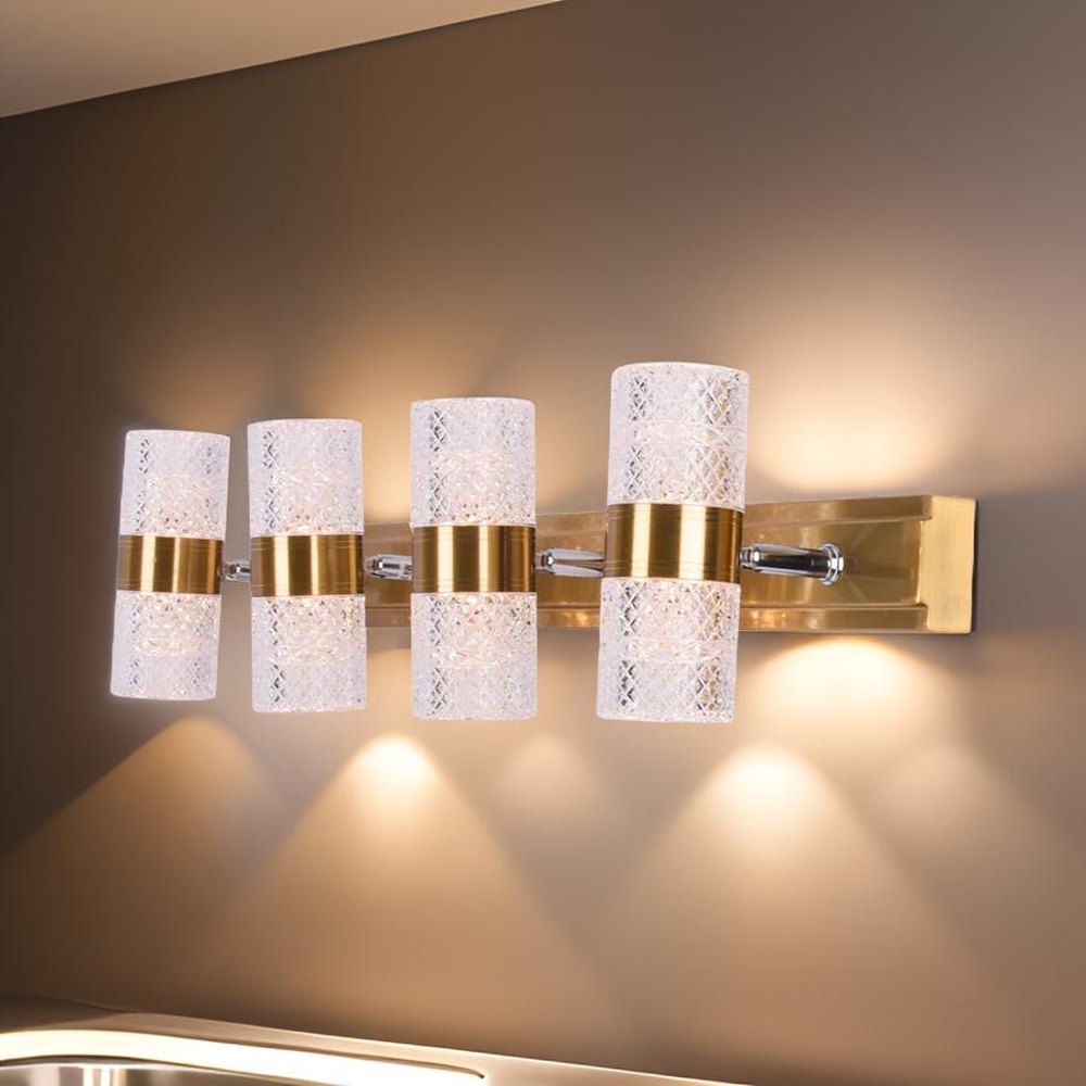 Mercer Crystal Glass Mirror or Picture Light (4 Light)