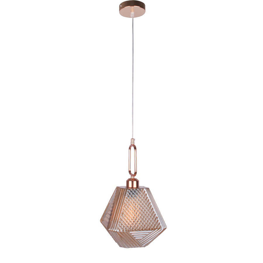 Amber Honeycomb Pendant Light