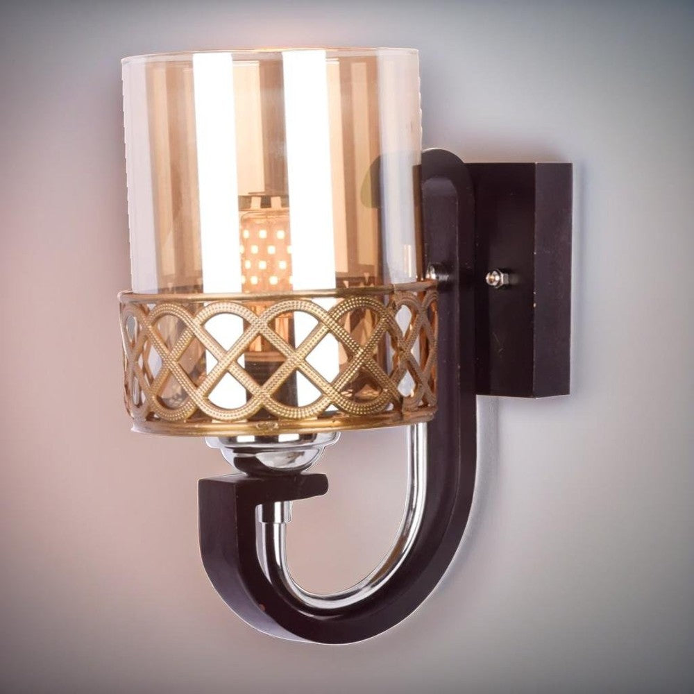 French Curved Arm Black Wall Light