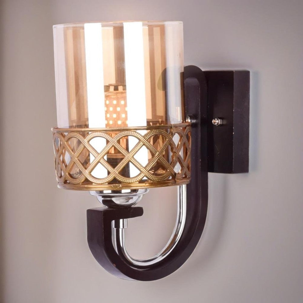 French Curved Arm Black Wall Light