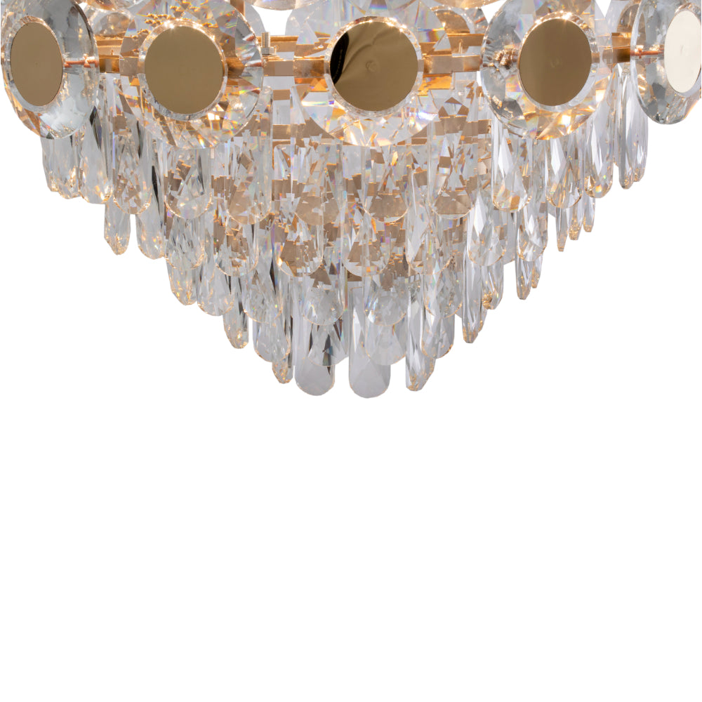 Golden Orbit Crystal Ceiling Fan