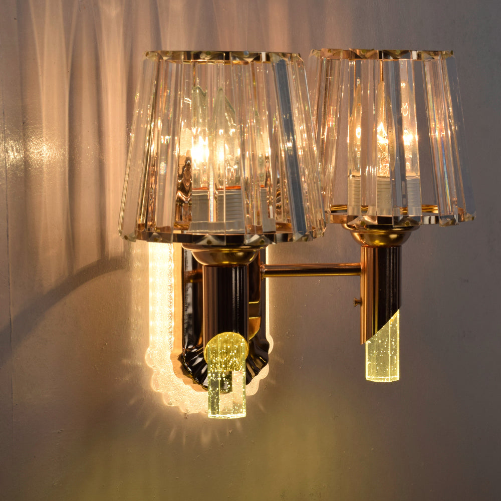 Superior Crystals Wall Light, 2 Arms