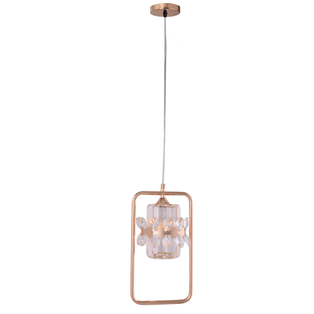 Rectangle Crystal Pendant Light