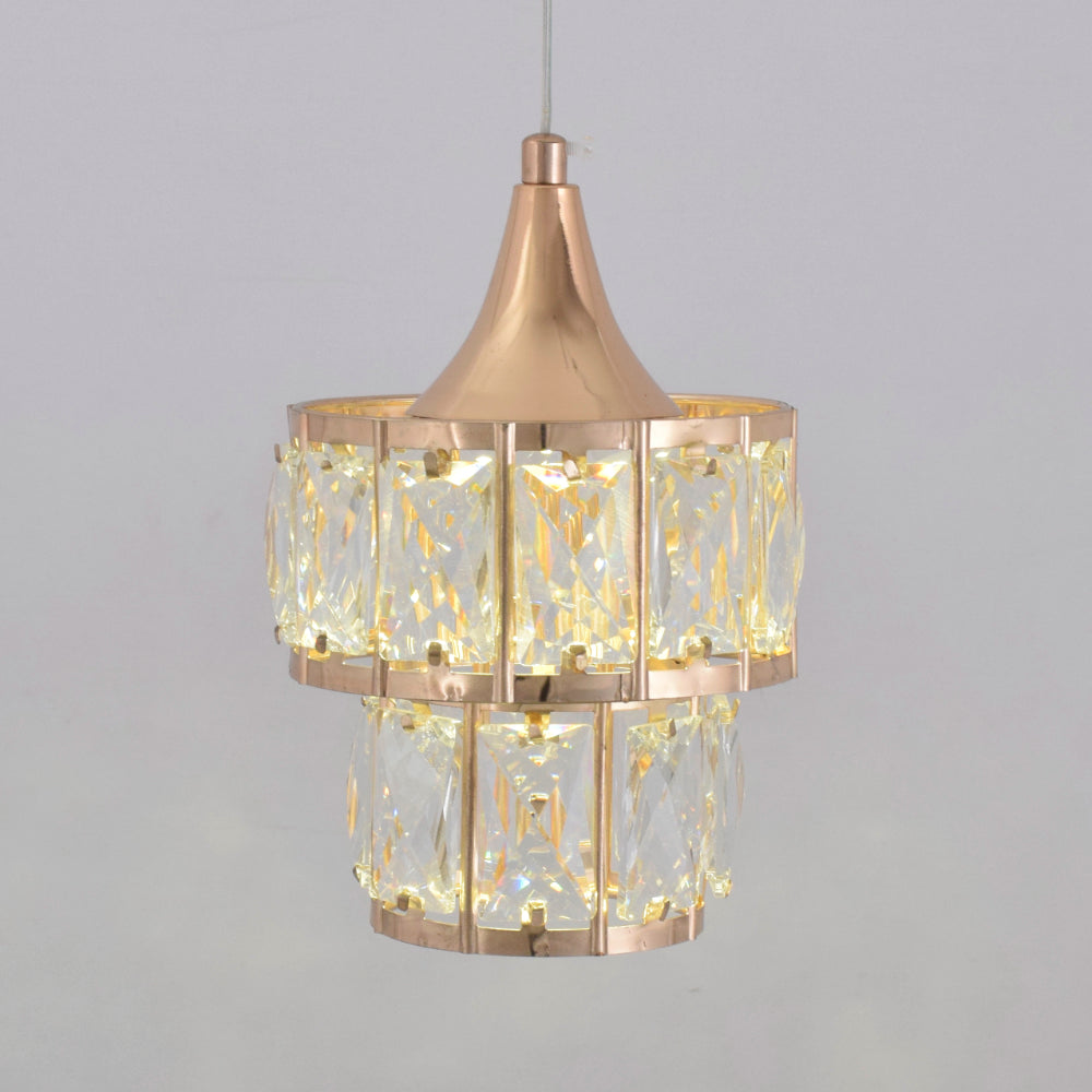 Sleek Harmony Crystals LED Pendant Light