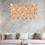 Modern Matt Gold Dining Chandelier With Crystals