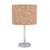 White Table Lamp with Brown Shade