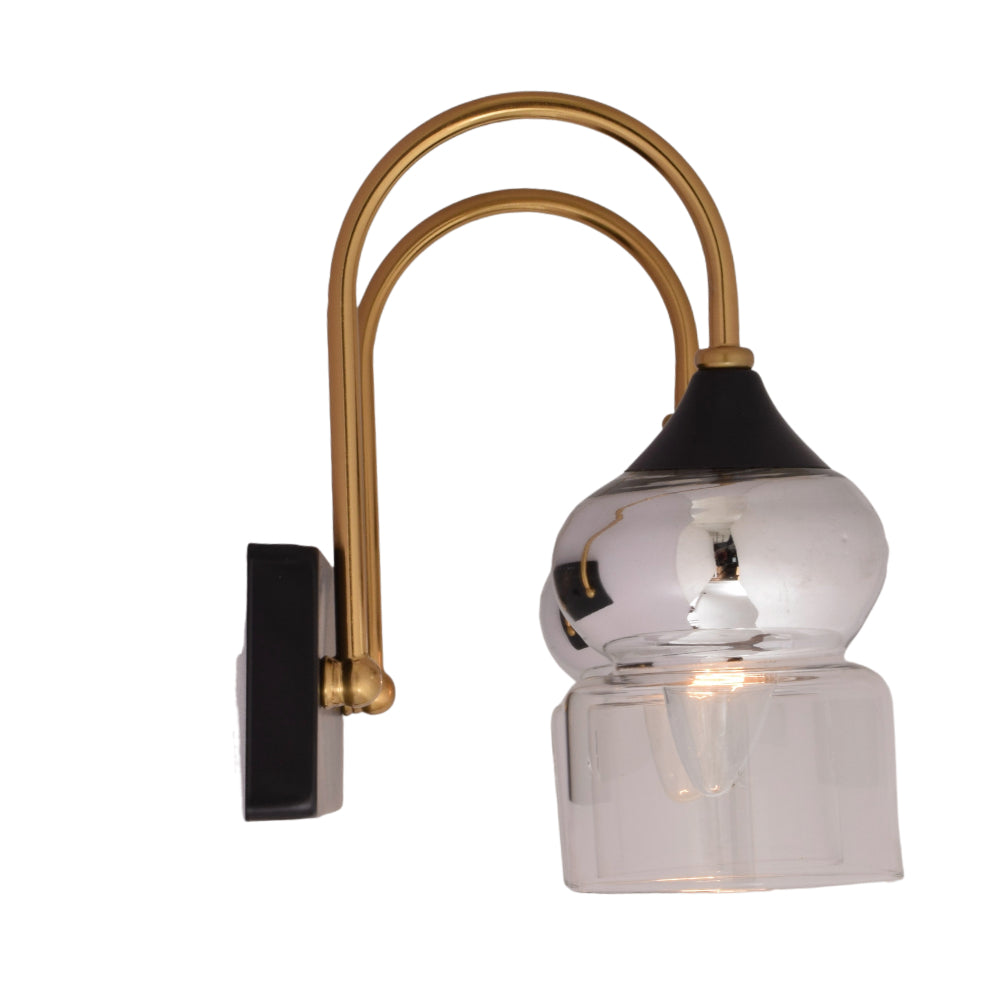 GOLDEN BEACON GLASS WALL LIGHT - 2 LIGHT