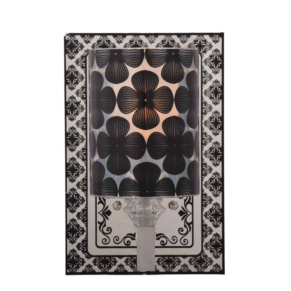 Black Flower Love Wall Light