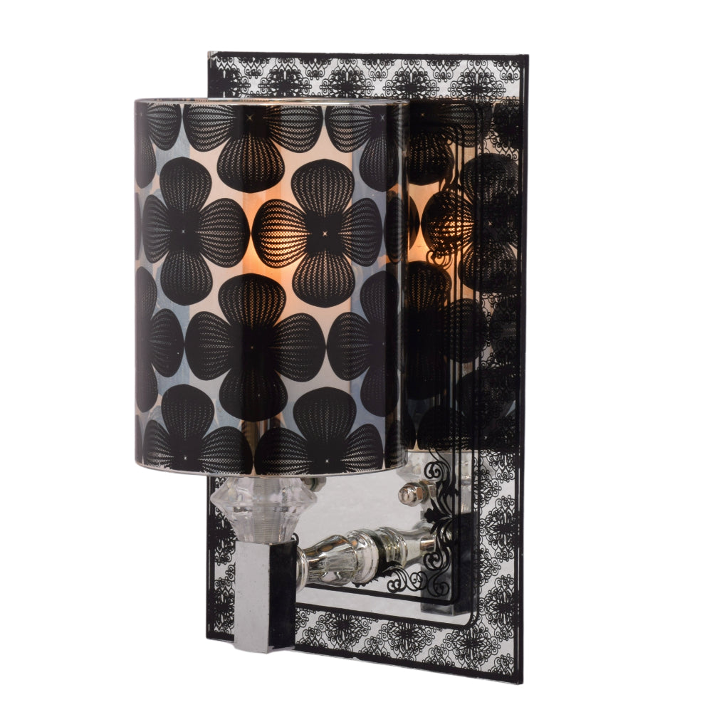 Black Flower Love Wall Light