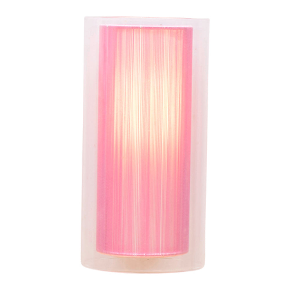 Pink Shade Wall Light (Round Glass)