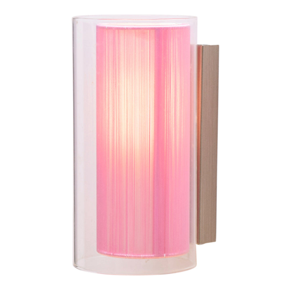 Pink Shade Wall Light (Round Glass)