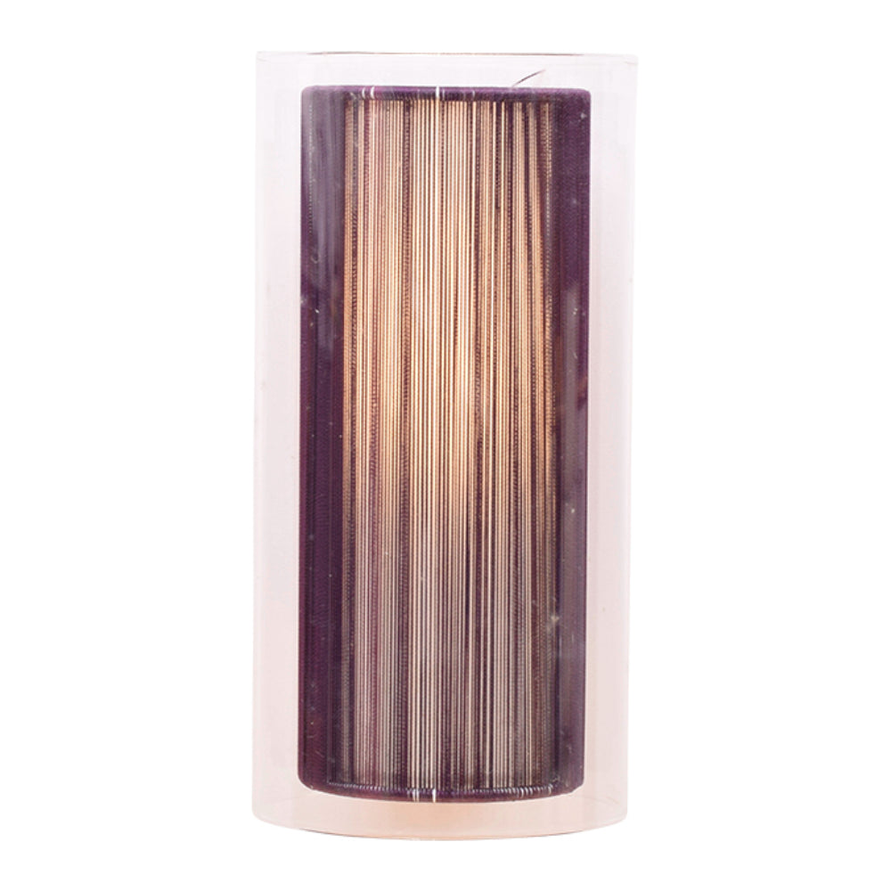 Purple Shade Wall Light (Round Glass)
