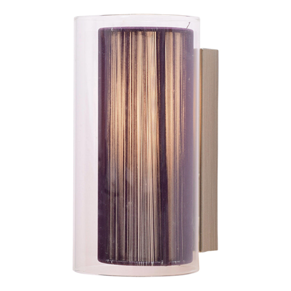 Purple Shade Wall Light (Round Glass)