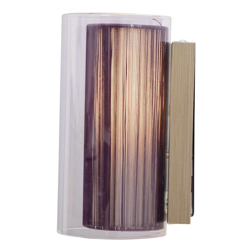 Purple Shade Wall Light (Round Glass)